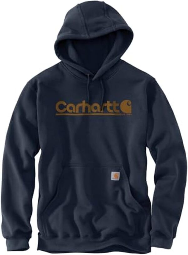 Carhartt Men's Rain Defender Loose Fit Midweight Logo Graphic Sweatshirt - Image 3