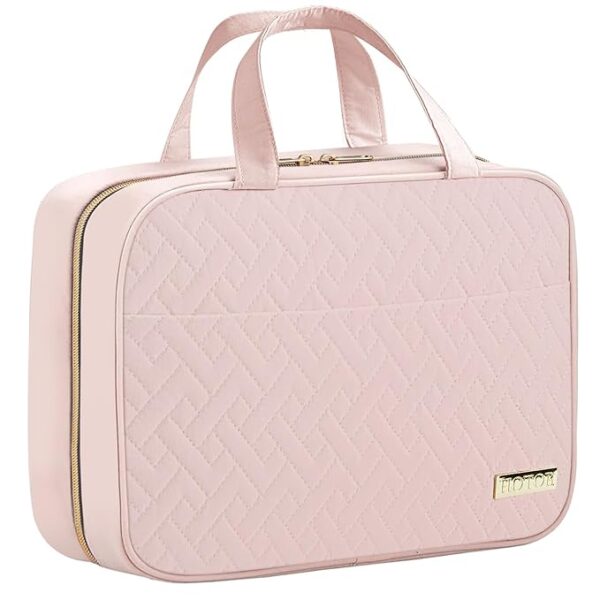 HOTOR Travel Toiletry Bag - Toiletry Bag w/Hanging Hook - Spacious Toiletry Bag for Women & Men, Makeup Bag/Big Comparment, Waterproof for Travel