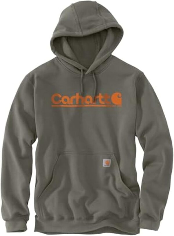 Carhartt Men's Rain Defender Loose Fit Midweight Logo Graphic Sweatshirt - Image 2