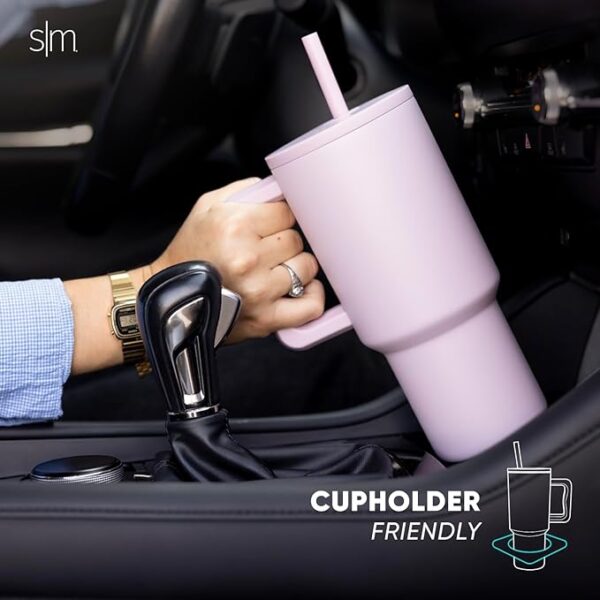 Simple Modern 30 oz Tumbler with Handle and Straw Lid | Insulated Cup Reusable Stainless Steel Water Bottle Travel Mug Cupholder Friendly | - Image 3