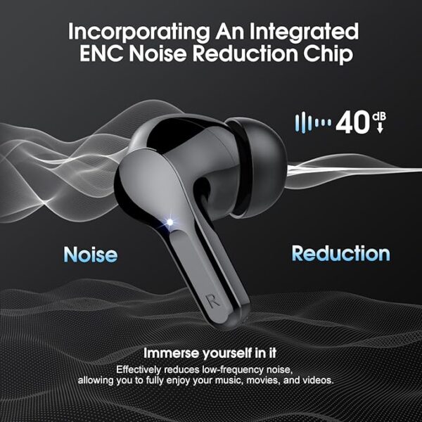 Wireless Earbuds, Bluetooth 5.3 Headphones HiFi Stereo, Bluetooth Earbuds with ENC Noise Cancelling Mic, IP7 Waterproof in Ear Earphones, 48H, - Image 2