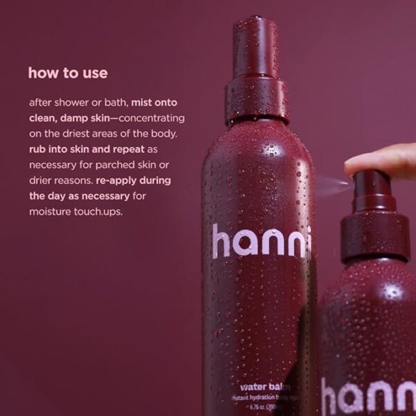 HANNI Water Balm Hydrating Body Mist, Moisturizer Spray - Image 2
