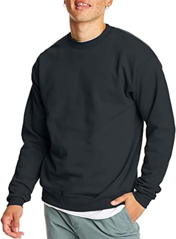 Hanes EcoSmart Fleece, Cotton-Blend Pullover, Crewneck Sweatshirt for Men (1 Or 2 Pack) - Image 3