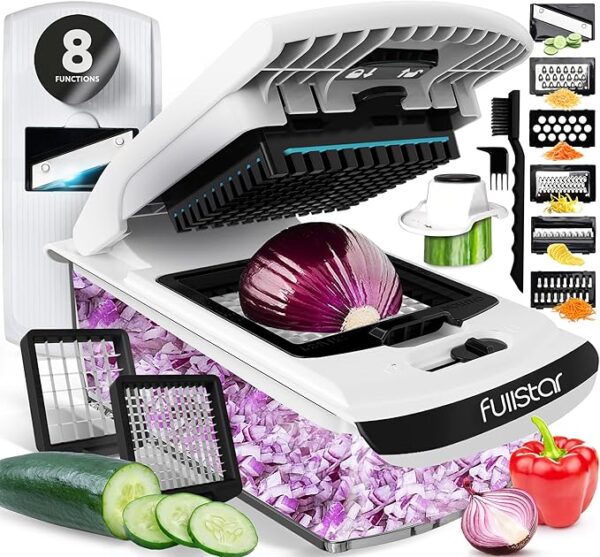 Fullstar Vegetable Chopper - Food Chopper - Onion Chopper - Vegetable Slicer & Spiralizer - Veggie Chopper