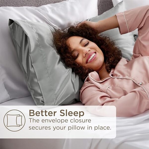 Bedsure Satin Pillowcases, Similar to Silk Pillow Cases - Image 2