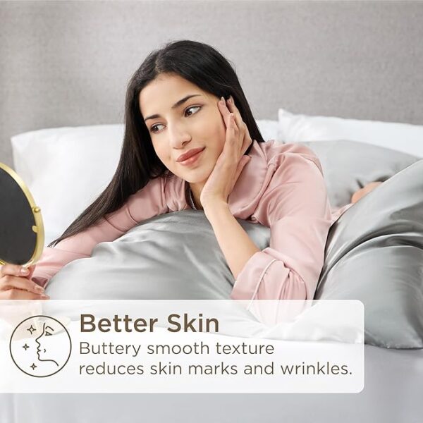 Bedsure Satin Pillowcases, Similar to Silk Pillow Cases - Image 3